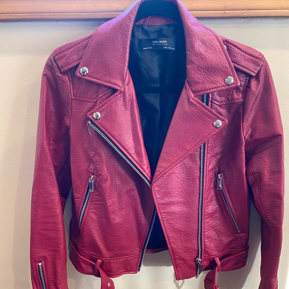 Faux Leather Biker Jacket